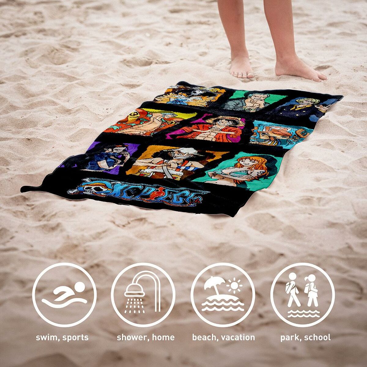 Toalha de Praia One Piece Multicolor 70 x 140 cm